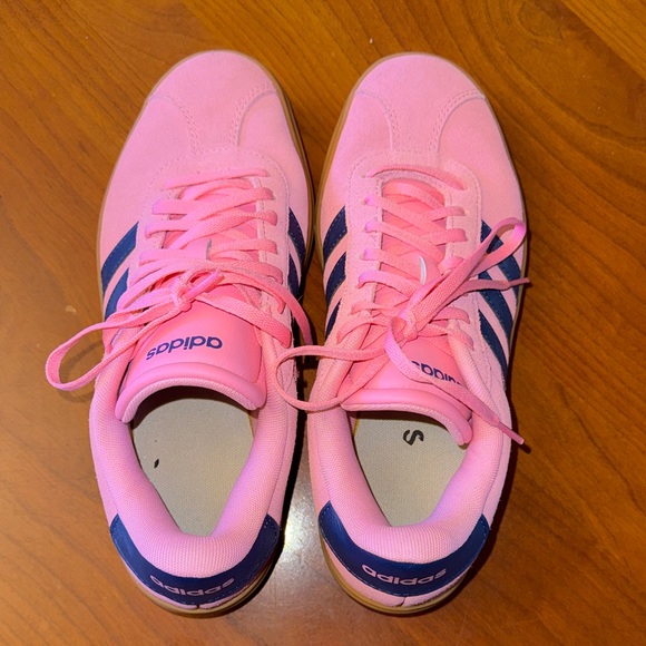 adidas Platform Pink and Navy Women's Sneakers with Gum Sole - Picture 5 of 6